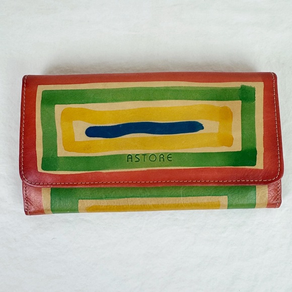 Astore Italian Hand-Painted Leather Wallet - Picture 1 of 8